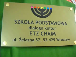 tablica informacyjna etz chaim szkoa podstawowa dilaogu kultur